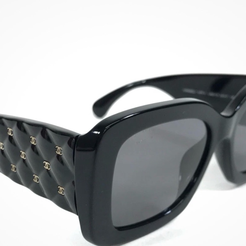 CHANEL Elegant Black Sunglasses polarized grey - Picture 3 of 4